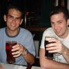 Phillip and Richard enjoying a pint on our first ever pub quiz night at the Kingshead